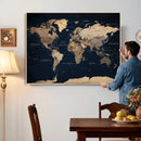 World Map Canvas Print – Detailed Map of the World Wall Art by MyGreatCanvas | Canvas Wall Art Prints | Photo Prints & Wall Decor