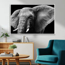 Big Elephant Close Up Wall Art Canvas Print