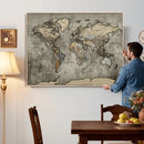 World Map Canvas Print – Detailed Map of the World Wall Art