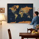 Modern World Map Canvas Print – Framed Detailed Map of the by MyGreatCanvas | Canvas Wall Art Prints | Photo Prints & Wall Decor