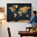 Vintage World Map Canvas Wall Art – Detailed Map with by MyGreatCanvas | Canvas Wall Art Prints | Photo Prints & Wall Decor