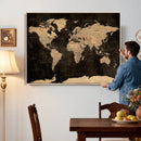 World Map Canvas Print – Detailed Map of the World Wall Art