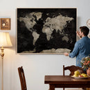 Detailed World Map Wall Art Print - Large Framed World Map