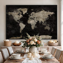 Detailed World Map Wall Art Print - Large Framed World Map