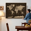 Colorful World Map Canvas Wall Art with Landmarks – Framed by MyGreatCanvas | Canvas Wall Art Prints | Photo Prints & Wall Decor