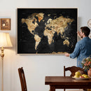 World Map Canvas Wall Art with Famous Landmarks – Framed by MyGreatCanvas | Canvas Wall Art Prints | Photo Prints & Wall Decor