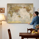 World Map Canvas Print – Detailed Map of the World Wall Art by MyGreatCanvas | Canvas Wall Art Prints | Photo Prints & Wall Decor