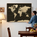 World Map Canvas Print – Framed World Map Wall Art for