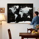World Map Canvas Print – Framed Push Pin Wall Art, Color by MyGreatCanvas | Canvas Wall Art Prints | Photo Prints & Wall Decor
