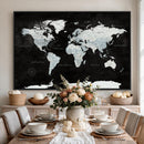 World Map Canvas Print – Framed Push Pin Wall Art, Color