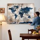 Rustic World Map Canvas Print – Framed Wall Art for Couples, by MyGreatCanvas | Canvas Wall Art Prints | Photo Prints & Wall Decor