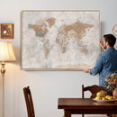Detailed World Map Wall Art Canvas Print for Home and Office Decor by MyGreatCanvas | Canvas Wall Art Prints | Photo Prints & Wall Decor