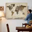 Vintage World Map Canvas Wall Art – Framed Travel Map for by MyGreatCanvas | Canvas Wall Art Prints | Photo Prints & Wall Decor