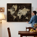Blue World Map Canvas Wall Art – Framed Modern Travel Map by MyGreatCanvas | Canvas Wall Art Prints | Photo Prints & Wall Decor