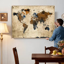 World Map Wall Art Canvas Print, Modern Decorative Framed by MyGreatCanvas | Canvas Wall Art Prints | Photo Prints & Wall Decor