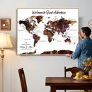 Custom Push Pin World Map Wall Art Canvas Print – by MyGreatCanvas | Canvas Wall Art Prints | Photo Prints & Wall Decor