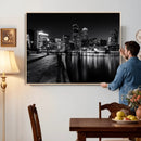 Boston Wall Art Canvas Print, Boston City Downtown Night by MyGreatCanvas | Canvas Wall Art Prints | Photo Prints & Wall Decor
