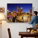 Boston Wall Art Canvas Print, Boston City Downtown Night by MyGreatCanvas | Canvas Wall Art Prints | Photo Prints & Wall Decor