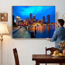 Boston Wall Art Canvas Print, Boston City Downtown Night by MyGreatCanvas | Canvas Wall Art Prints | Photo Prints & Wall Decor