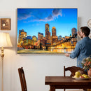 Boston Wall Art Canvas Print, Boston City Downtown Night by MyGreatCanvas | Canvas Wall Art Prints | Photo Prints & Wall Decor