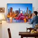 Chicago Wall Art Canvas Print, Chicago City Downtown Night by MyGreatCanvas | Canvas Wall Art Prints | Photo Prints & Wall Decor