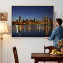 Chicago Wall Art Canvas Print - Chicago City Downtown Night by MyGreatCanvas | Canvas Wall Art Prints | Photo Prints & Wall Decor