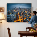 Chicago Wall Art Canvas Print - Chicago City Downtown Night by MyGreatCanvas | Canvas Wall Art Prints | Photo Prints & Wall Decor