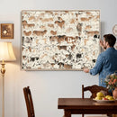 Farmhouse Longhorn Wall Art Canvas Print - Abstract Farm by MyGreatCanvas | Canvas Wall Art Prints | Photo Prints & Wall Decor