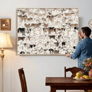 Abstract Texas Cow Canvas Print for Cabin and Western Home by MyGreatCanvas | Canvas Wall Art Prints | Photo Prints & Wall Decor
