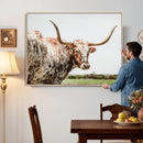 Texas Catle Longhorn Wall Art Canvas Print for Farmhouse by MyGreatCanvas | Canvas Wall Art Prints | Photo Prints & Wall Decor