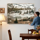 Snowy Mountain Landscape Wall Art Canvas Print, Alpine Pine by MyGreatCanvas | Canvas Wall Art Prints | Photo Prints & Wall Decor