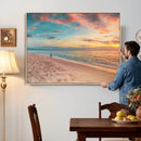 Beach Walk Wall Art Canvas Print – Soft Coastal Photography by MyGreatCanvas | Canvas Wall Art Prints | Photo Prints & Wall Decor