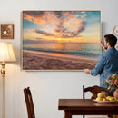 Sunset Beach Wall Art Canvas Print – Soft Coastal by MyGreatCanvas | Canvas Wall Art Prints | Photo Prints & Wall Decor