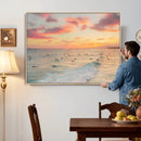 Sunset Beach Wall Art Canvas Print – Soft Coastal by MyGreatCanvas | Canvas Wall Art Prints | Photo Prints & Wall Decor