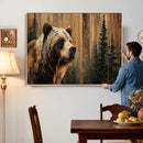 Grizzly Bear Wall Art Canvas Print, Rustic Wildlife Bear by MyGreatCanvas | Canvas Wall Art Prints | Photo Prints & Wall Decor