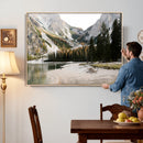 Lake Braies Alpine Landscape Wall Art Canvas Print, by MyGreatCanvas | Canvas Wall Art Prints | Photo Prints & Wall Decor
