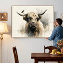 Abstract Highland Cow Wall Art Canvas Print, Rustic Farm by MyGreatCanvas | Canvas Wall Art Prints | Photo Prints & Wall Decor