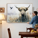 Abstract Highland Cow Animal Wall Art Canvas Print by MyGreatCanvas | Canvas Wall Art Prints | Photo Prints & Wall Decor