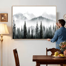 Misty Pine Forest Mountain Landscape Wall Art Canvas Print by MyGreatCanvas | Canvas Wall Art Prints | Photo Prints & Wall Decor