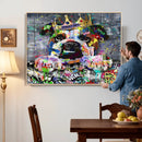 Graffiti Dog Wall Art Decor for Teen Bedroom - Abstract by MyGreatCanvas | Canvas Wall Art Prints | Photo Prints & Wall Decor