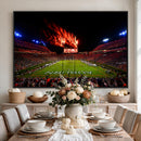 Auburn Stadium Wall Art Canvas Print, College Football Night