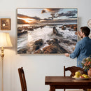 Rocky Coast Ocean Sunset Wall Art Canvas Print, Dramatic by MyGreatCanvas | Canvas Wall Art Prints | Photo Prints & Wall Decor