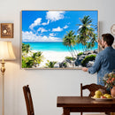Tropical Beach Wall Art Canvas Print, Palm Tree Ocean by MyGreatCanvas | Canvas Wall Art Prints | Photo Prints & Wall Decor
