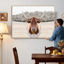 Texas Longhorn Bull Wall Art Canvas Print, Rustic Western by MyGreatCanvas | Canvas Wall Art Prints | Photo Prints & Wall Decor