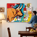 Basquiat Style Bull Graffiti Wall Art Canvas Print, Street by MyGreatCanvas | Canvas Wall Art Prints | Photo Prints & Wall Decor