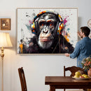 Dj Monkey Wall Art Canvas Print – Colorful Pop Art Banksy by MyGreatCanvas | Canvas Wall Art Prints | Photo Prints & Wall Decor