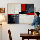 Navy Red Abstract Wall Art Canvas Print, Modern Luxury by MyGreatCanvas | Canvas Wall Art Prints | Photo Prints & Wall Decor