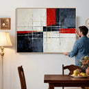 Navy Red Abstract Wall Art Canvas Print, Modern Luxury by MyGreatCanvas | Canvas Wall Art Prints | Photo Prints & Wall Decor