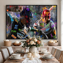 Graffiti Baseball Player Street Art Wall Art Canvas Print
