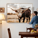 Texas Longhorn Bull Rustic Wall Art Canvas Print, Western by MyGreatCanvas | Canvas Wall Art Prints | Photo Prints & Wall Decor